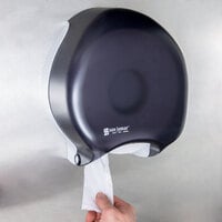 San Jamar R2000TBK Classic 9 inch Single Roll Jumbo Toilet Tissue Dispenser - Black Pearl