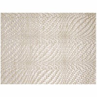Front of the House XPM104PLV83 Metroweave 16 inch x 12 inch Pearl Optic Woven Vinyl Rectangle Placemat - 12/Pack