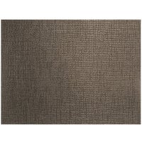 Front of the House XPM134ESV83 Metroweave 16 inch x 12 inch Cocoa Husk Woven Vinyl Rectangle Placemat - 12/Pack