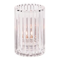 Hollowick 1502C 4 5/8" Clear Glass Vertical Rod Lamp