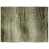 Front of the House XPM050GOV83 Metroweave 16" x 12" Gold Basketweave Woven Vinyl Rectangle Placemat - 12/Pack