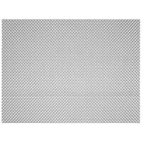 Front of the House XPM075SIV83 Metroweave 16" x 12" Pewter Basketweave Woven Vinyl Rectangle Placemat - 12/Pack