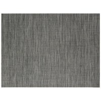 Front of the House XPM028BKV83 Metroweave 16" x 12" Black Tweed Woven Vinyl Rectangle Placemat - 12/Pack