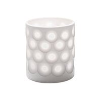 Hollowick 6207D Boutique White Dots Porcelain Votive