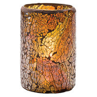 Hollowick 43017G Crackle Gold Glass Cylinder Lamp