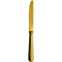 Sola MB261 Baguette Vintage Gold 8 inch 18/10 Stainless Steel Extra Heavy Weight Dessert Knife by Arc Cardinal - 12/Case