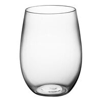 Visions 16 oz. Heavy Weight Clear Plastic Stemless Wine Glass - 64/Case