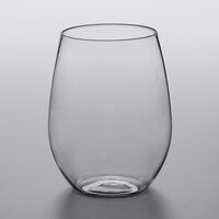 Visions 10 oz. Heavy Weight Clear Plastic Stemless Wine Glass - 64/Case
