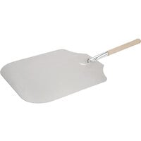 American Metalcraft 16 inch x 18 inch Aluminum Pizza Peel with 12 inch Wood Handle 3016