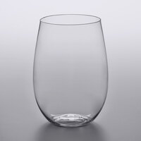 Choice 16 oz. Light Weight Clear Plastic Stemless Wine Glass - 64/Case