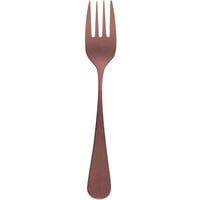 Sola FM584 Baguette Vintage Copper 5 3/4 inch 18/10 Stainless Steel Extra Heavy Weight Cake Fork by Arc Cardinal - 12/Case