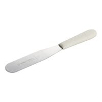 Dexter-Russell 19803 Sani-Safe 6 1/2 inch Blade Straight Baking / Icing Spatula with White Plastic Handle