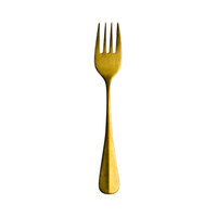 Sola MB264 Baguette Vintage Gold 5 3/4 inch 18/10 Stainless Steel Extra Heavy Weight Cake Fork by Arc Cardinal - 12/Case
