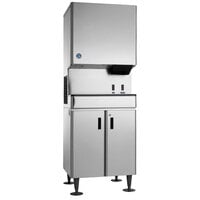 Hoshizaki DCM-500BAH-OS Opti-Serve Hands-Free Cubelet Ice Maker and Water Dispenser with Floor Stand - 618 lb. Per Day, 40 lb. Storage