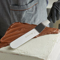 Dexter-Russell 29753 V-Lo 10 inch Blade Offset Baking / Icing Spatula with Rubber Handle