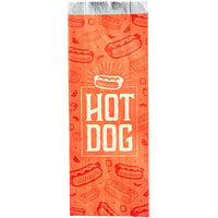 Carnival King 3 1/2" x 1 1/2" x 9" Printed Foil Hot Dog Bag - 1000/Case