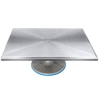 Ateco 614 12" x 16" Revolving Aluminum Cake Turntable / Stand with Non-Slip Base for Half-Size Sheet Cake
