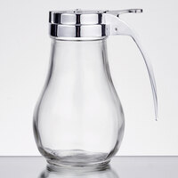 14 oz. Glass Syrup Dispenser with Chrome Plated Alloy Top