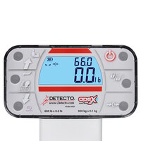 Cardinal Detecto APEX-AC 600 lb. Eye-Level Digital Clinical Scale with Mechanical Height Rod and AC Adapter