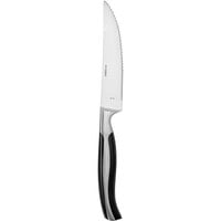 Oneida B907KSSKR Caspian 9 1/4 inch Stainless Steel Serrated Edge Steak Knife with Full Tang Blade - 12/Case