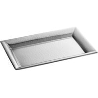 American Metalcraft HMRT712 12 3/8 inch x 7 3/8 inch Rectangle Hammered Stainless Steel Tray