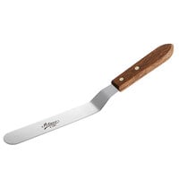Ateco 1387 7 5/8 inch Blade Offset Baking / Icing Spatula with Wood Handle