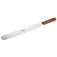 Ateco 1376 14 inch Blade Straight Baking / Icing Spatula with Wood Handle