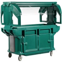 Cambro VBRU5519 Kentucky Green 5' Versa Ultra Food / Salad Bar with Storage and Standard Casters