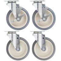 Cambro Equivalent 6 inch Swivel Plate Casters for Cambro Products - 4/Set