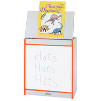 Rainbow Accents 0543JCWW114 24 1/2 inch x 15 inch x 30 inch Orange TRUEdge Freckled-Gray Big Book Easel with Write-n-Wipe Board