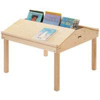 Jonti-Craft Baltic Birch 3850JC 32 1/2 inch x 33 inch x 20 1/2 inch Stationary Children's Quad Tablet and Reading Table