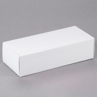 8 7/8" x 3 3/4" x 2 3/8" White 1-Piece 2 lb. Candy Box   - 250/Case