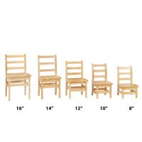 Jonti-Craft Baltic Birch 5914JC2 14 inch Children's Ladderback Chair - 2/Set