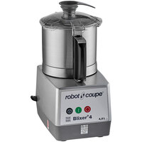 Robot Coupe BLIXER4 High-Speed 4.5 Qt. Stainless Steel Batch Bowl Food Processor - 1 1/2 hp