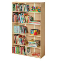 Young Time 7118YT 36 1/2" x 12" x 59 1/2" Natural Tall Bookcase