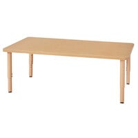 Jonti-Craft Baltic Birch 6258JCP251 Purpose+ 60 inch x 30 inch x 14 inch Rectangle Laminate Adjustable Height Table