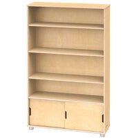 Jonti-Craft TrueModern 1725JC 36" x 12" x 60" Natural Four-Shelf Bookcase with Storage
