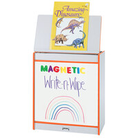 Rainbow Accents 0543JCMG114 24 1/2 inch x 15 inch x 30 inch Orange TRUEdge Freckled-Gray Big Book Easel with Magnetic Write-n-Wipe Board