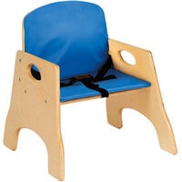 Jonti-Craft Baltic Birch 5818JC High Chairries Blue Vinyl Padded Seat Cushion for High Chairs
