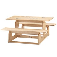 Jonti-Craft Baltic Birch 3820JC 42 inch x 47 1/2 inch x 18 inch Adjustable Wood Picnic Table