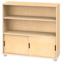 Jonti-Craft TrueModern 1723JC 36" x 12" x 36" Natural Two-Shelf Bookcase with Storage