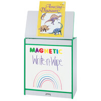 Rainbow Accents 0543JCMG119 24 1/2 inch x 15 inch x 30 inch Green TRUEdge Freckled-Gray Big Book Easel with Magnetic Write-n-Wipe Board