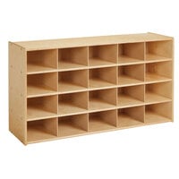 Young Time 7040YT 48 inch x 15 inch x 26 1/2 inch Natural 20-Cubbie Storage Unit