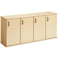 Young Time 7107YT 48 1/2 inch x 12 inch x 21 1/2 inch Natural Stacking Lockers