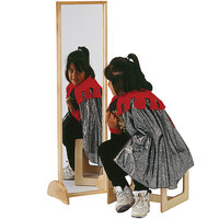 Jonti-Craft Baltic Birch 2171JC 13 1/2 inch x 11 1/2 inch x 48 1/2 inch Children's Acrylic Mirror with Wood Frame