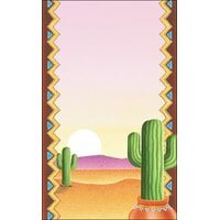 8 1/2 inch x 11 inch Menu Paper - Southwest Themed Cactus Design Cover - 100/Pack