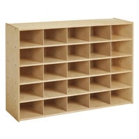 Young Time 7140YT 48 inch x 15 inch x 32 1/2 inch Natural 25-Cubbie Storage Unit