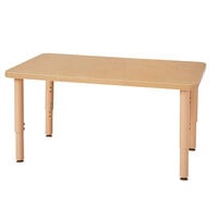 Jonti-Craft Baltic Birch 6255JCP251 Purpose+ 36 inch x 24 inch x 14 inch Rectangle Laminate Adjustable Height Table