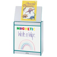 Rainbow Accents 0543JCMG005 24 1/2 inch x 15 inch x 30 inch Teal TRUEdge Freckled-Gray Big Book Easel with Magnetic Write-n-Wipe Board