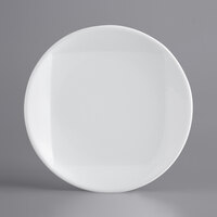 Sant'Andrea W6052344117 Nexus 6 1/4 inch Round Bright White Embossed Porcelain Plate by Oneida   - 36/Case